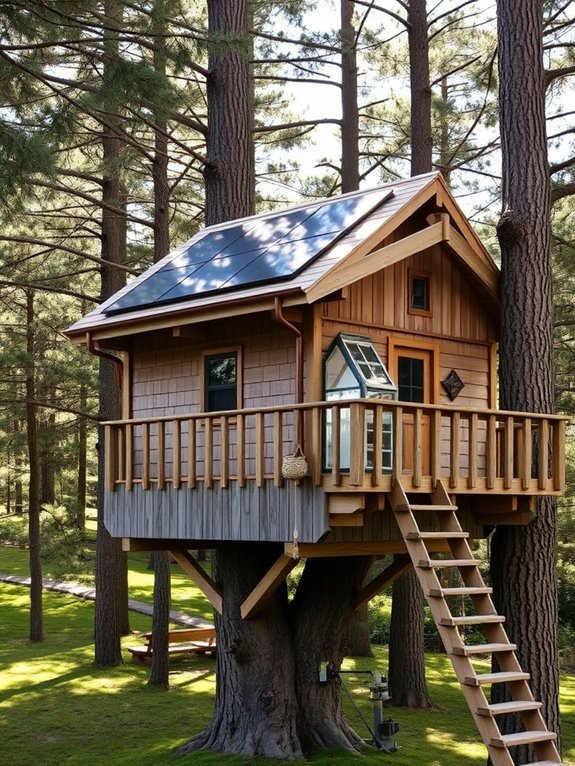 sustainable secluded treehouse retreat
