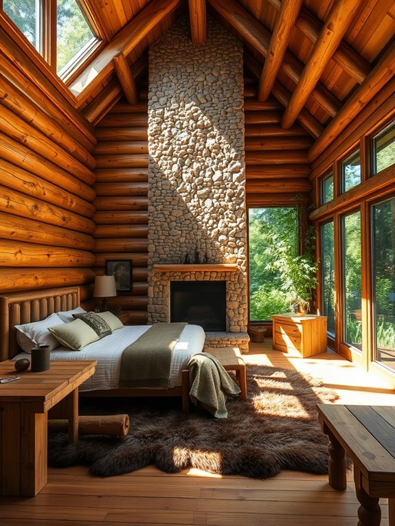textured natural stone walls