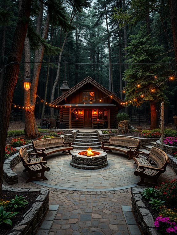 tiered outdoor living space