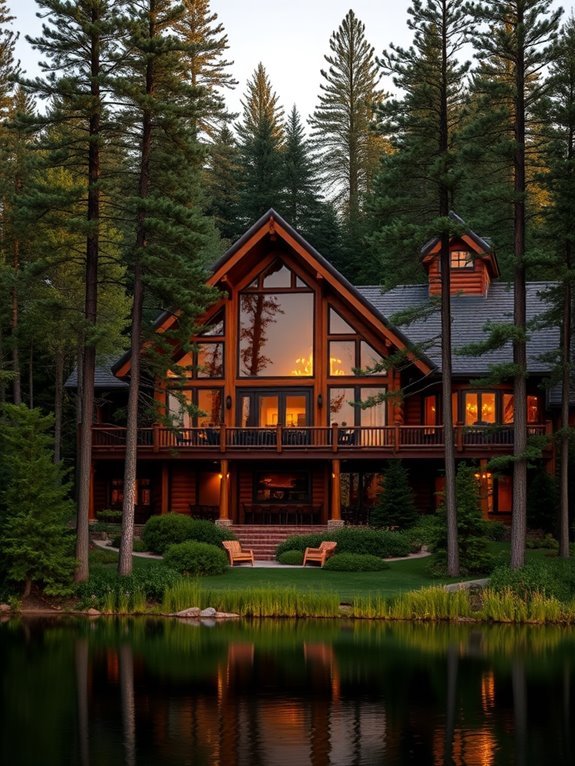 tranquil cabin in nature