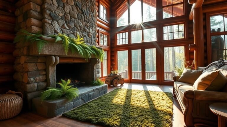 tranquil nature inspired log cabins