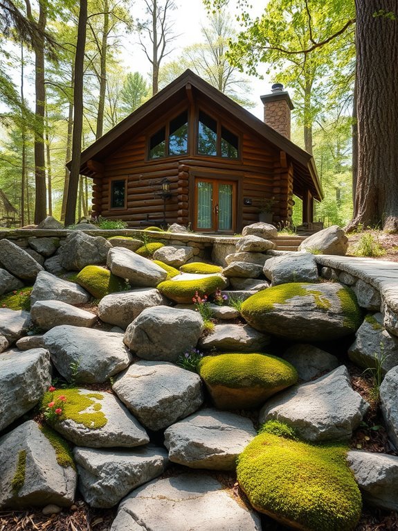 tranquil outdoor stone landscapes