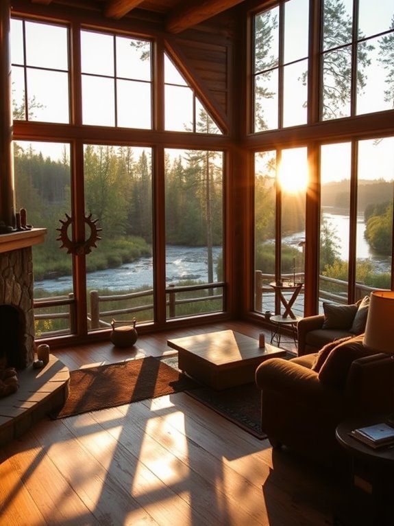 tranquil riverside retreat location