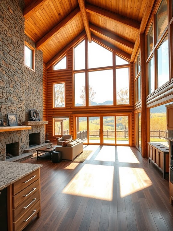 tranquil rural home setting