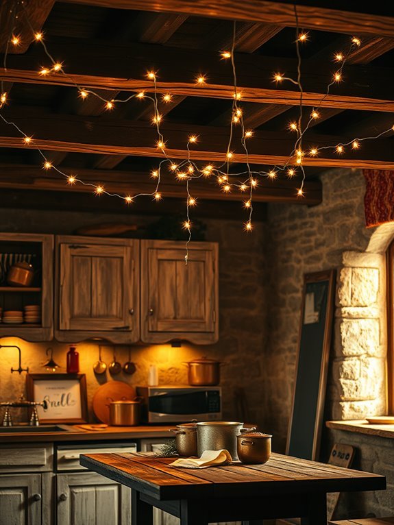twinkling lights in air