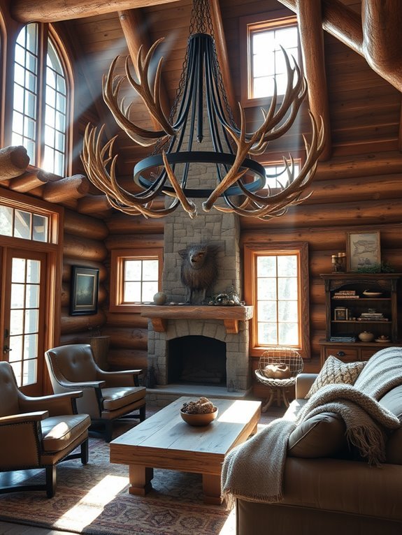 unique antler inspired lighting fixtures