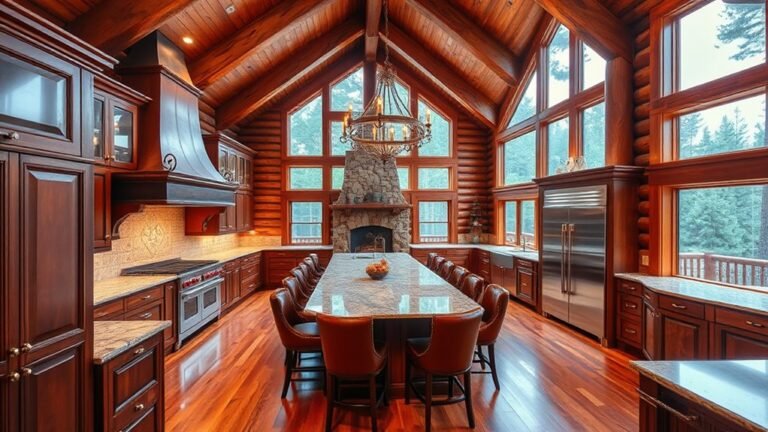 upscale luxury log kitchens