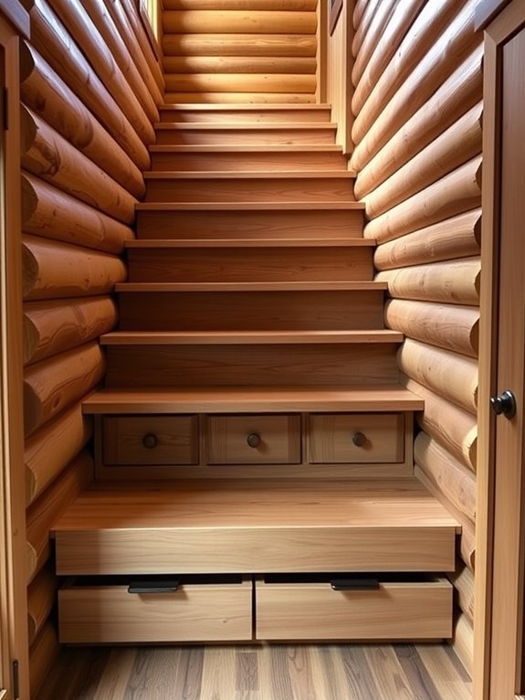 utilizing space under stairs