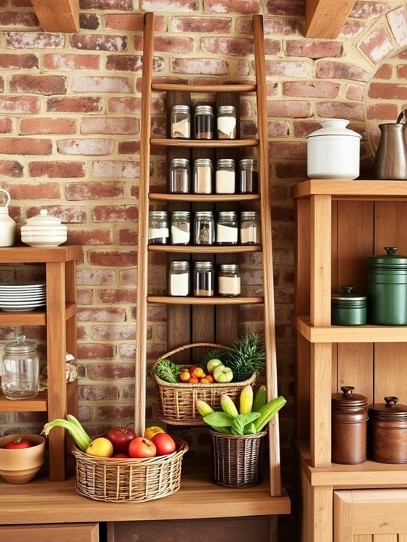 vertical rustic storage solution