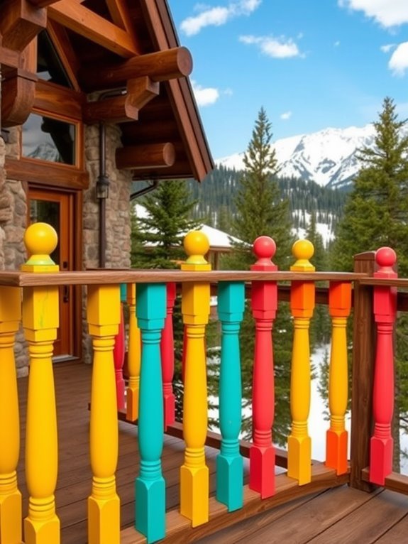 vibrant artistic railing designs