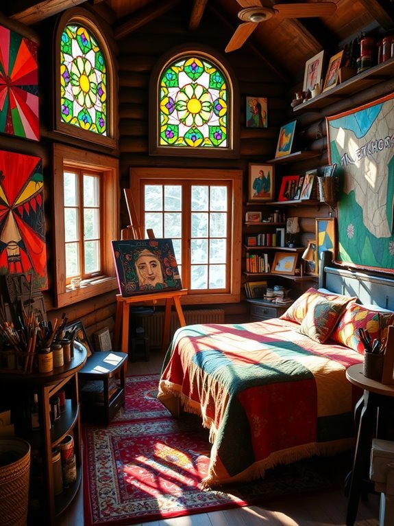 vibrant creative workspace environment