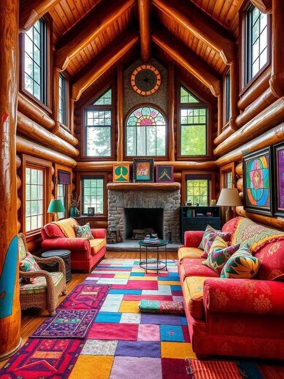 vibrant diverse cabin colors