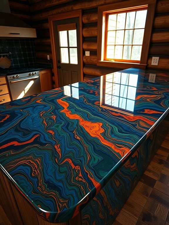 vibrant epoxy resin art