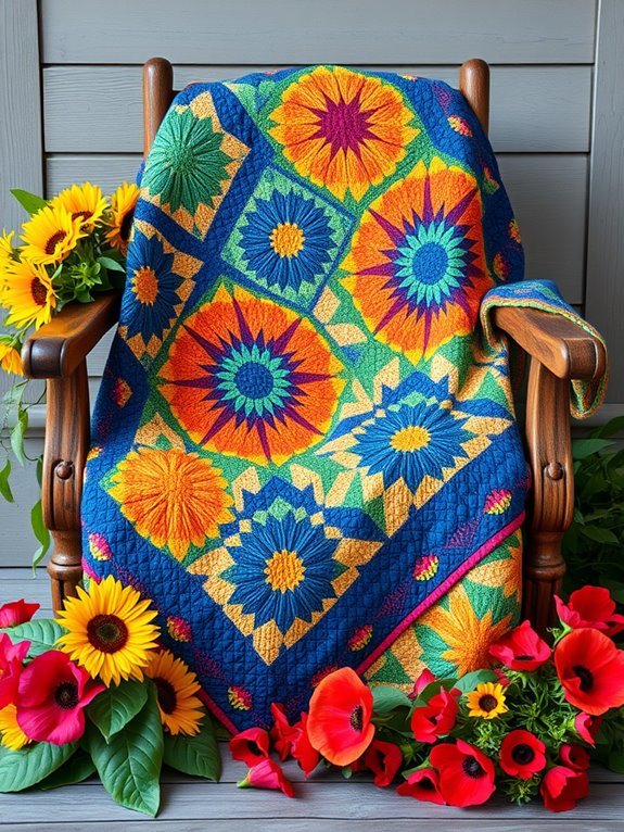 vibrant flower decorative touches