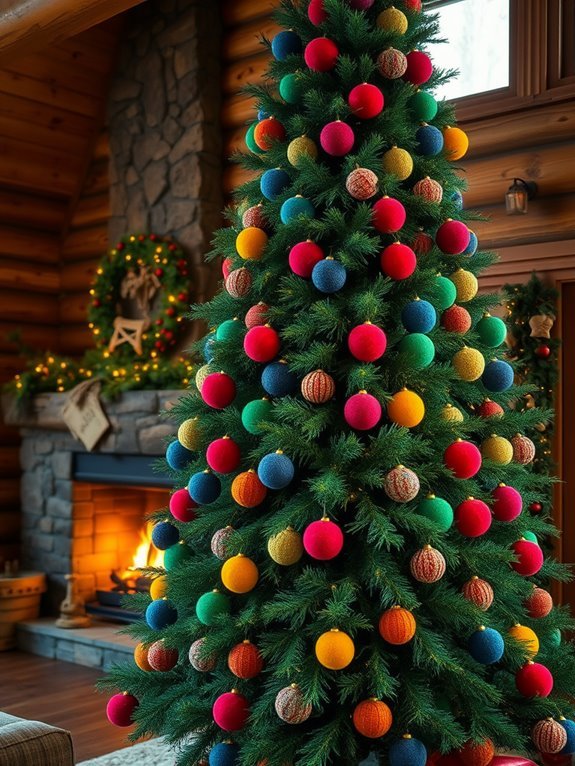 vibrant handcrafted wool spheres