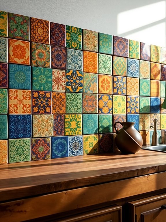 vibrant mosaic tile design