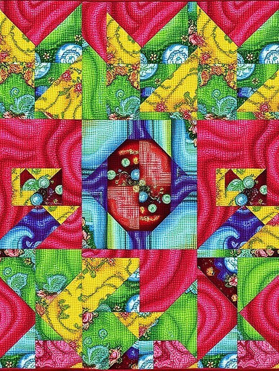 vibrant patchwork quilt design