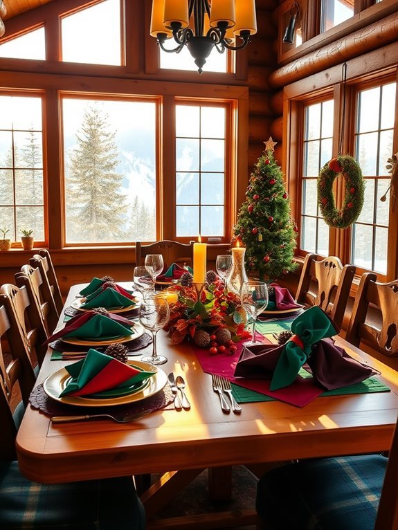 vibrant tablecloths and napkins