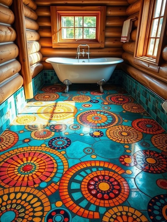 vibrant tile design art
