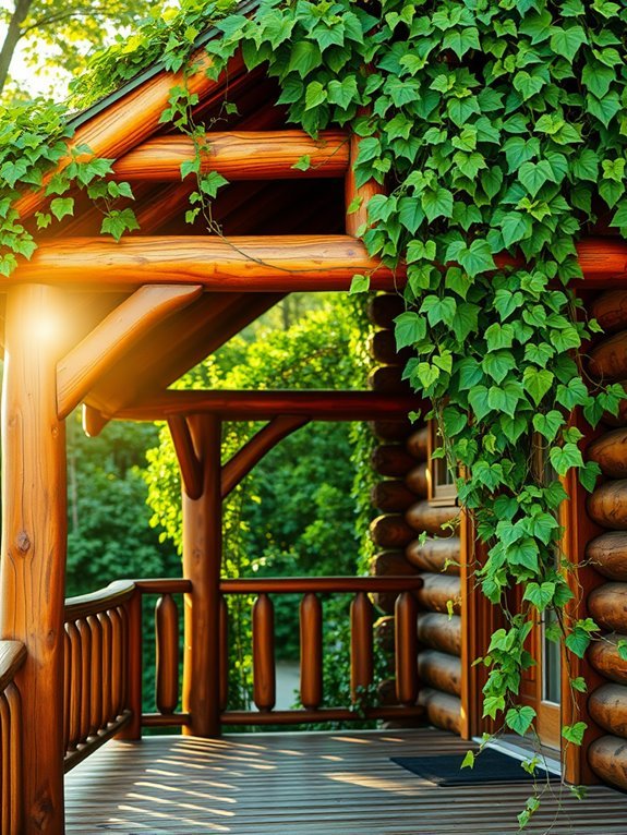 vines climbing a trellis