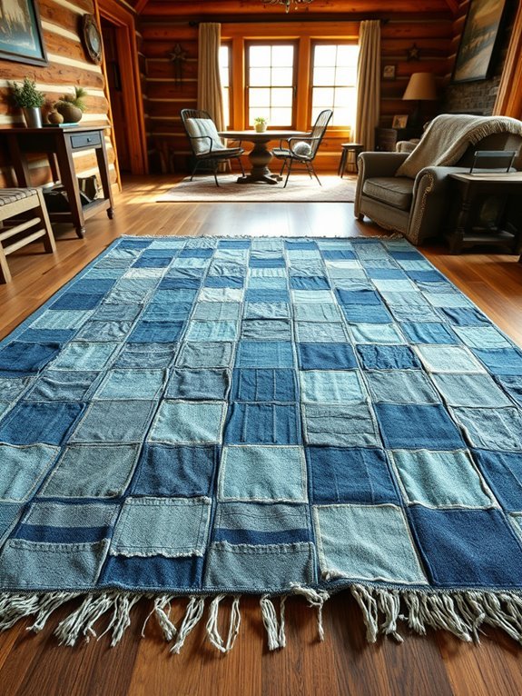 vintage fabric floor covering