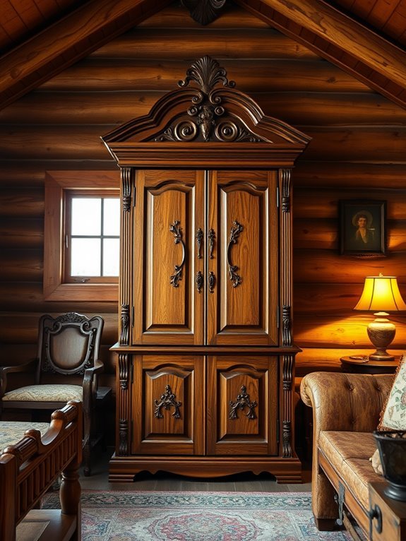 vintage handcrafted storage furniture