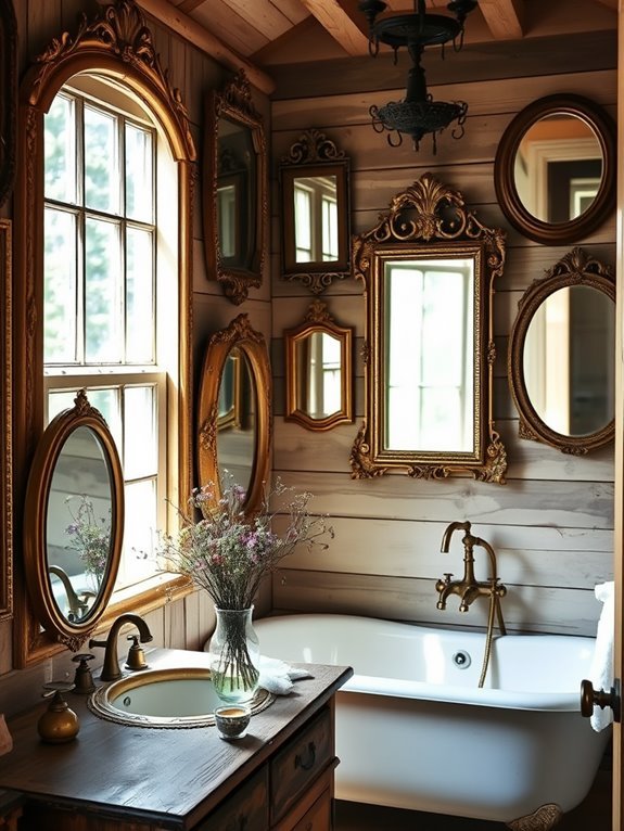 vintage reflective wall decor
