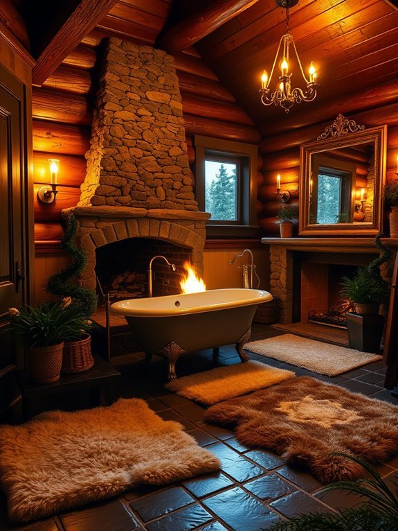 warm inviting cabin ambiance