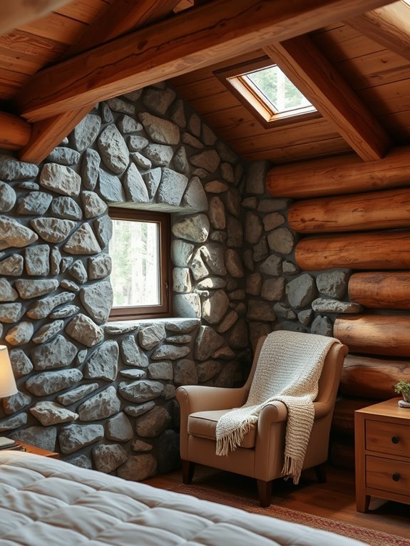 warm inviting stone alcoves