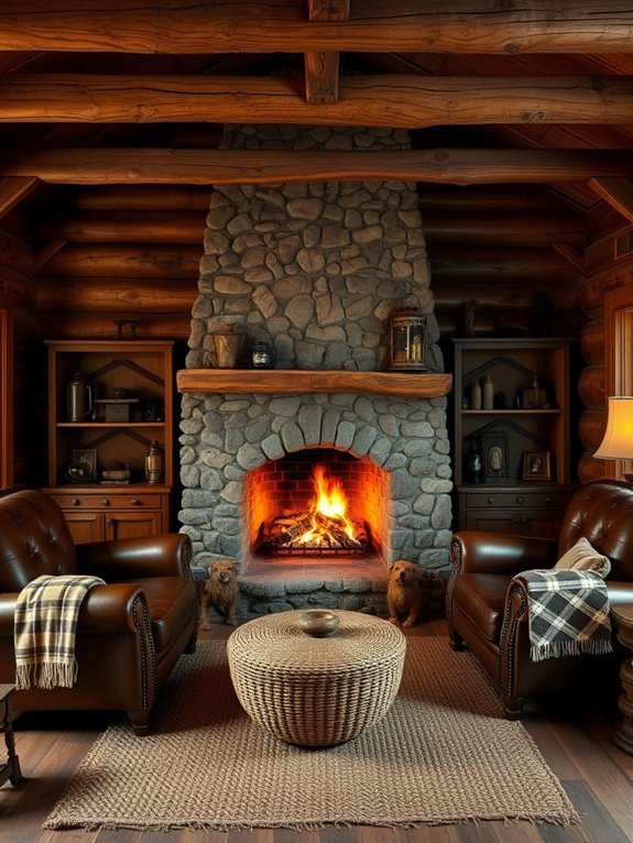 warm inviting stone hearth