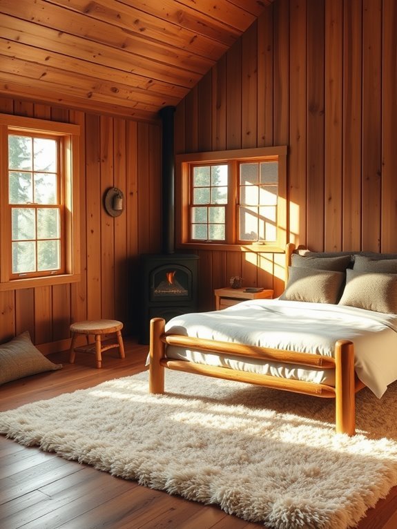warm natural wood accents