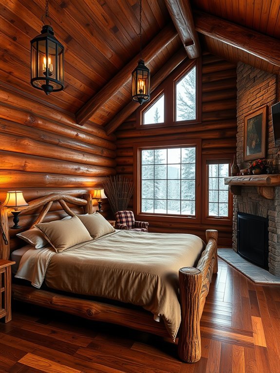 warm rustic woodland retreat