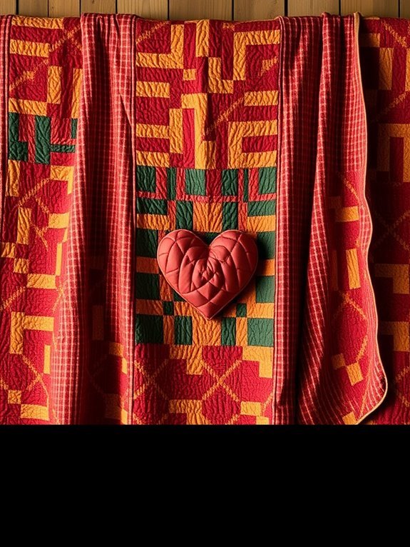 warm stitched love quilt