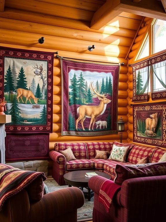 warm textile wall decor