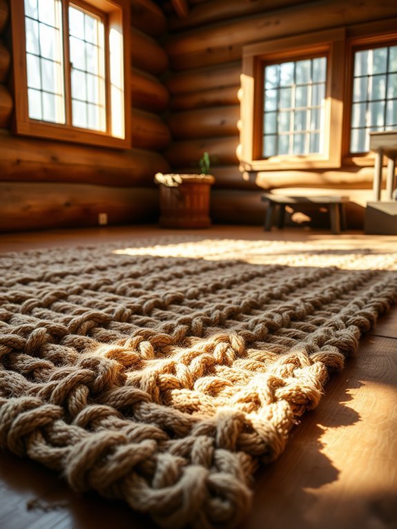 warm textured floor covering