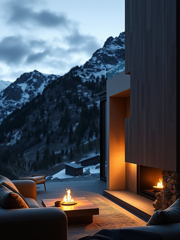 warmth of glowing hearths