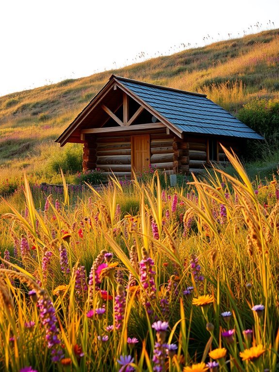 wildflower grasses add texture