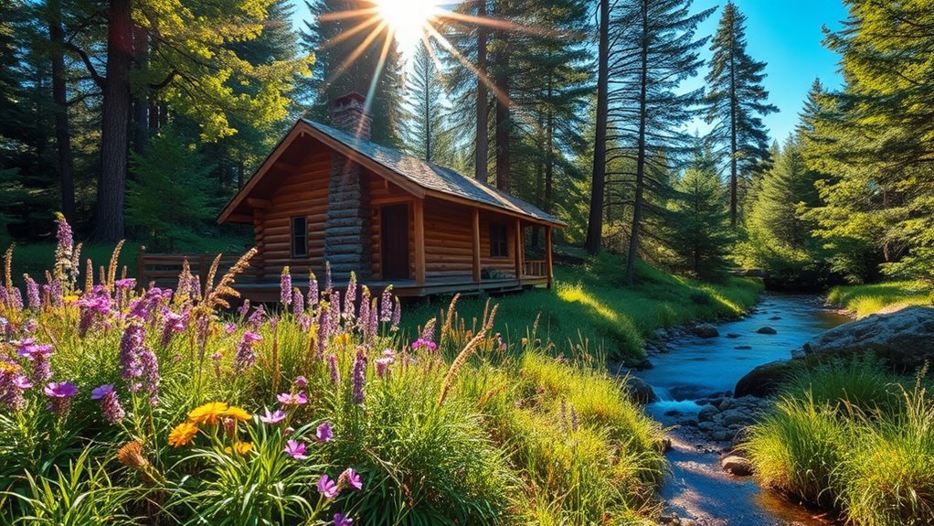 wildflower landscaping for cabins