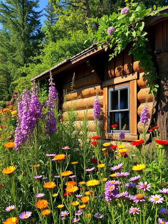 wildflowers as privacy screens