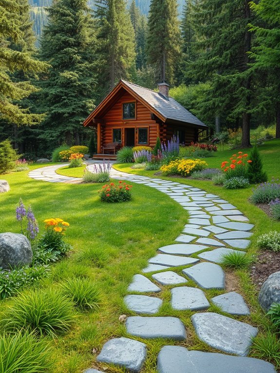 winding natural stone trails