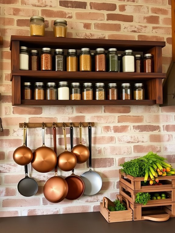 wine barrel wood shelves