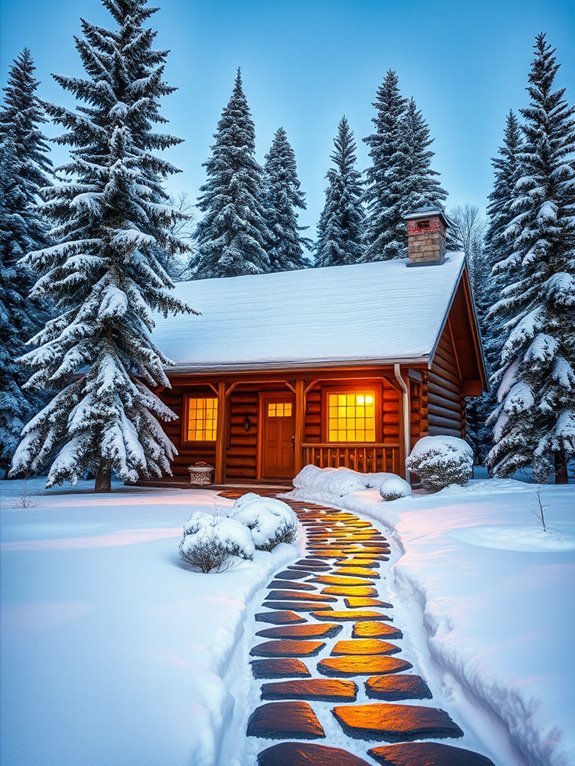 winter cabin landscaping tips