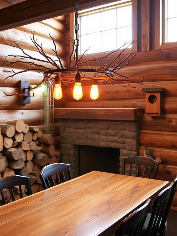 wood themed lighting designs