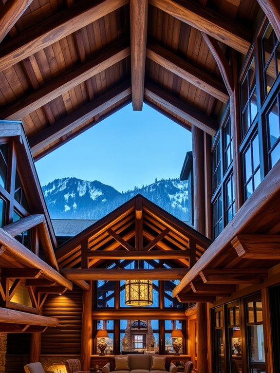 wooden architectural support structures
