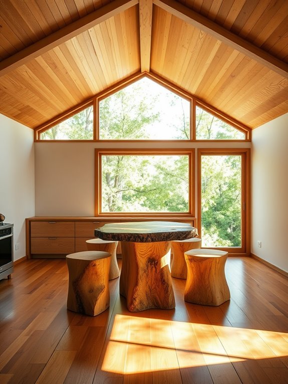 wooden decorative elements highlighted