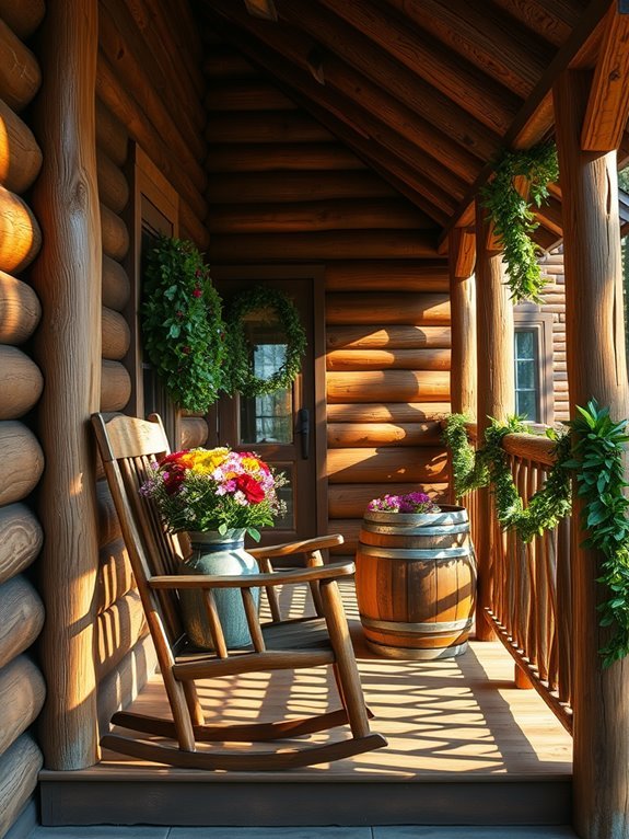 wooden decorative elements highlighted